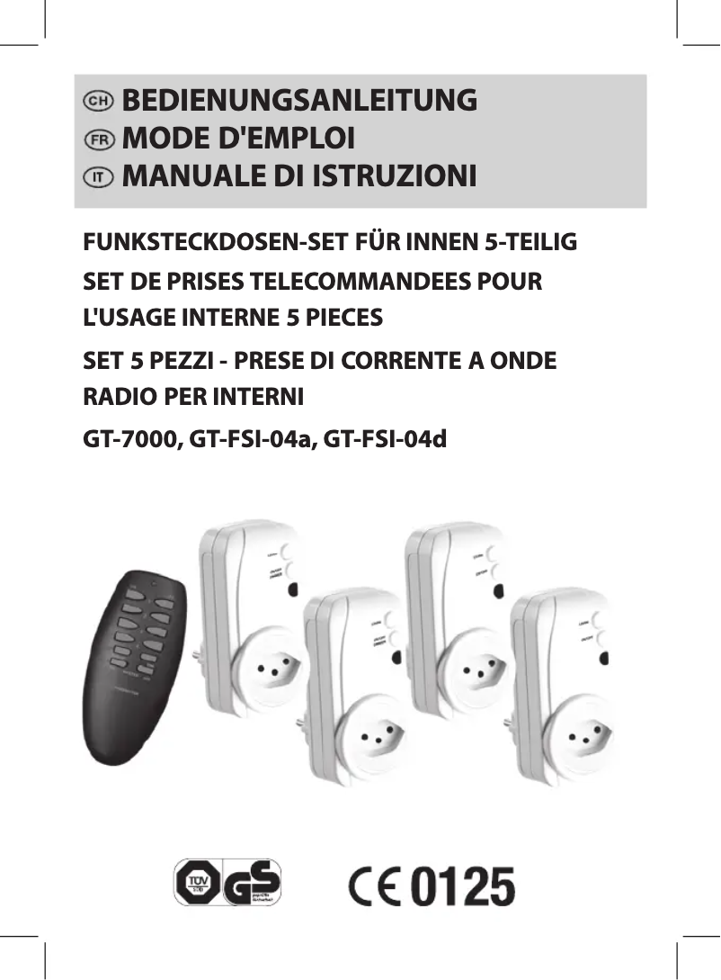 Page 1 de la notice Manuel utilisateur GlobalTronics GT-FSI-04a