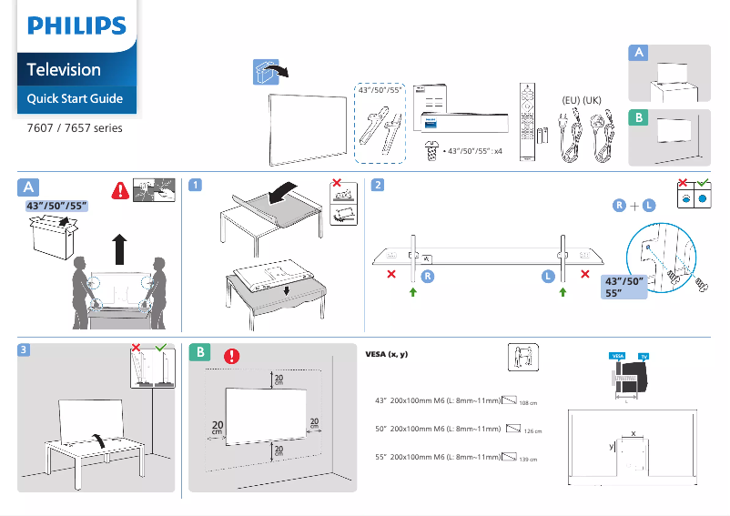 First page image of the manual for 55PUS7607