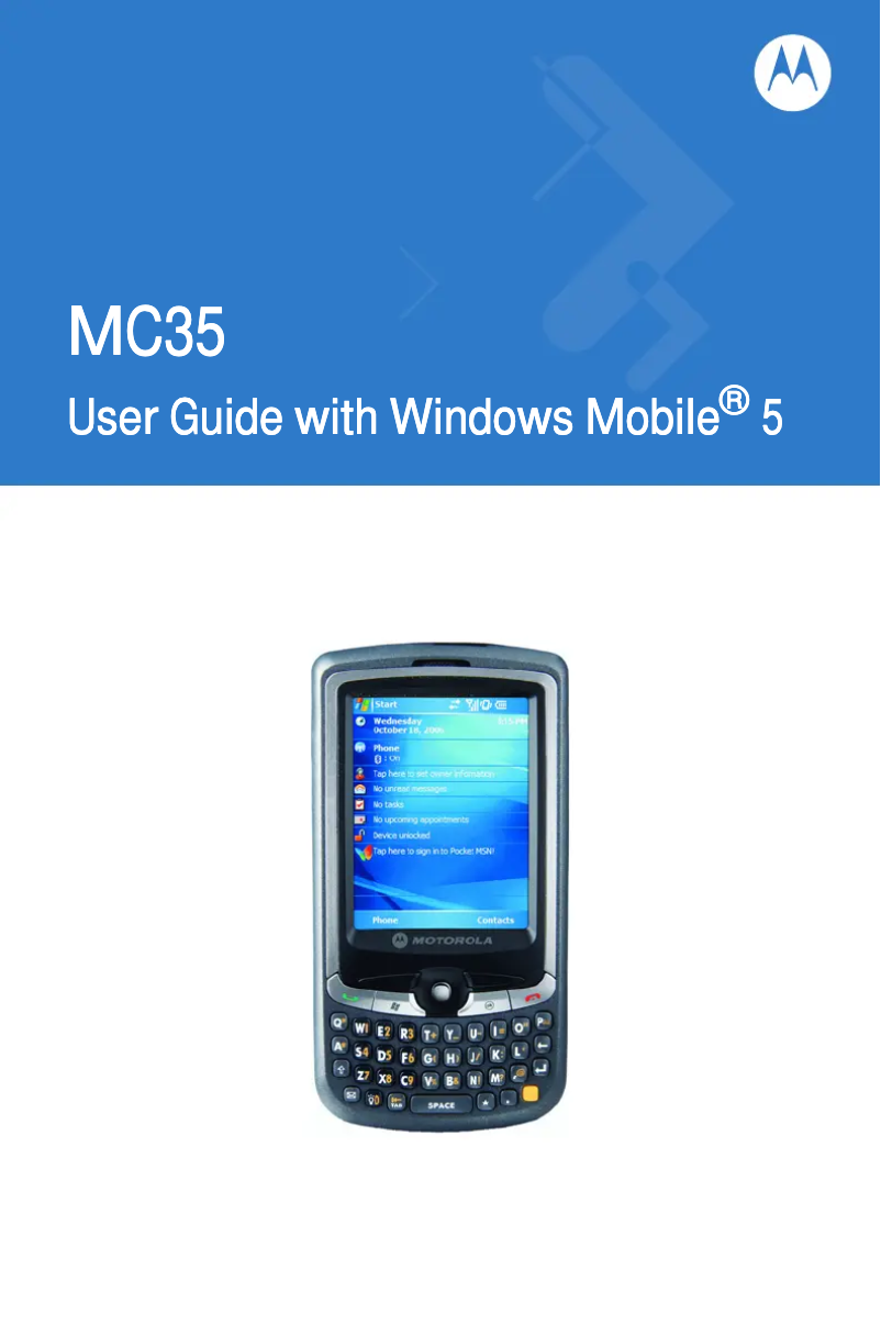 Page 1 de la notice Manuel utilisateur Motorola MC-35