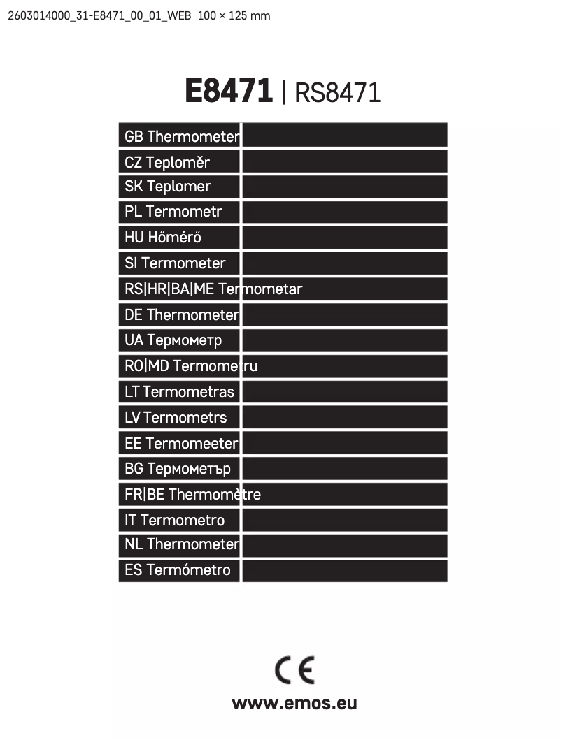 Página 1 del manual Manual de usuario Emos E8471