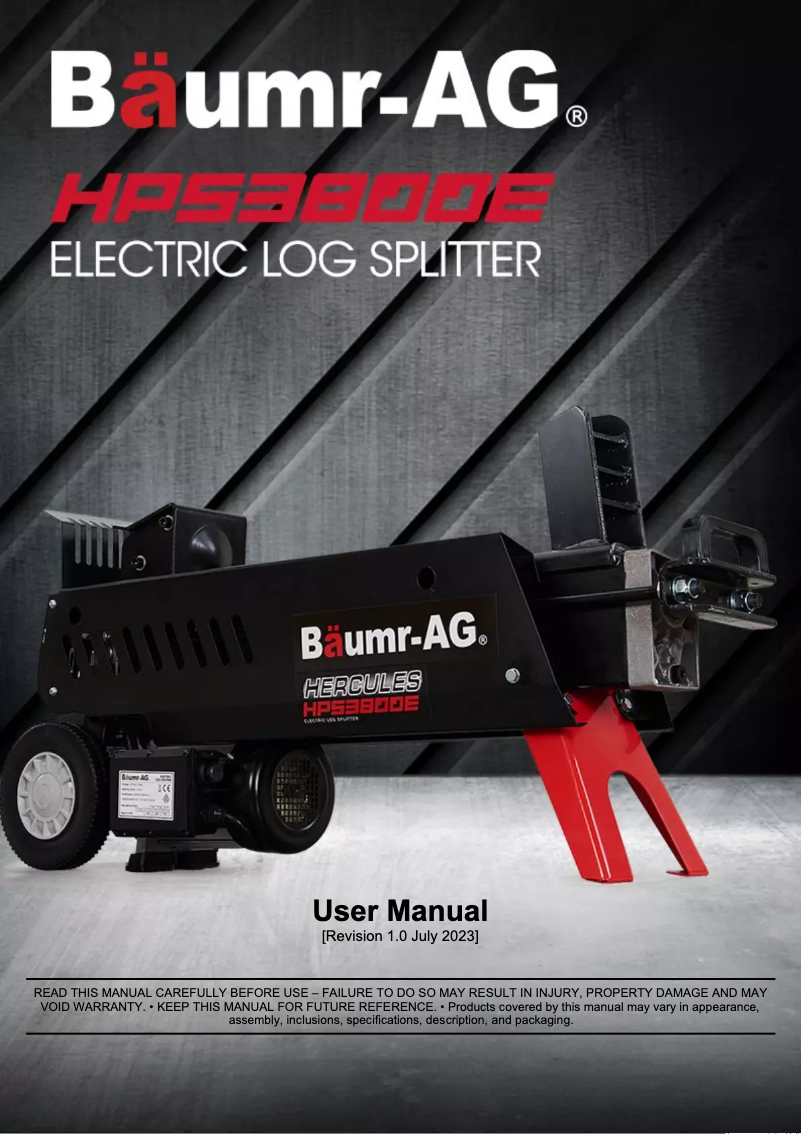 Página 1 del manual Manual de usuario Baumr-AG HPS3800E