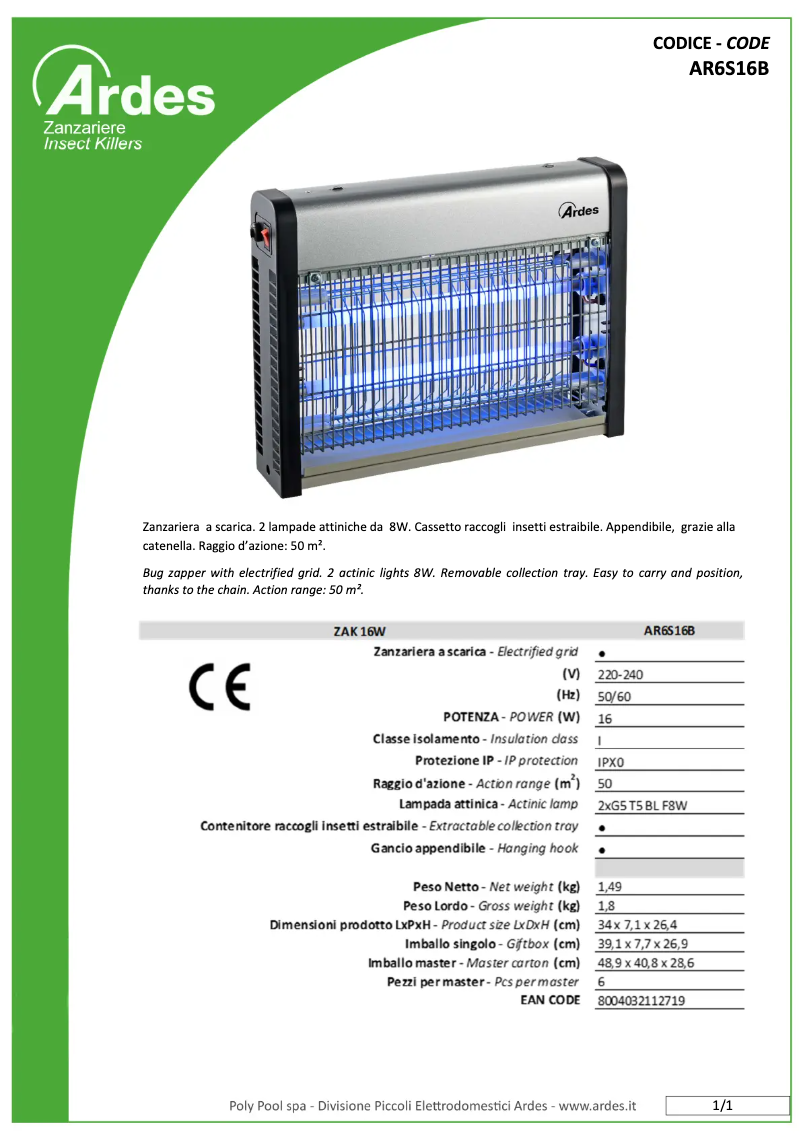 Image de la première page du manuel de l'appareil AR6S16B
