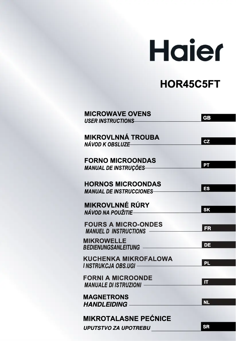 Image de la première page du manuel de l'appareil Series 4 HOR45C5FT