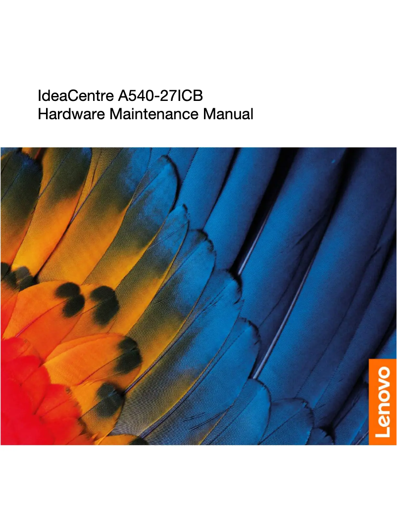 Image de la première page du manuel de l'appareil IdeaCentre A540-27ICB