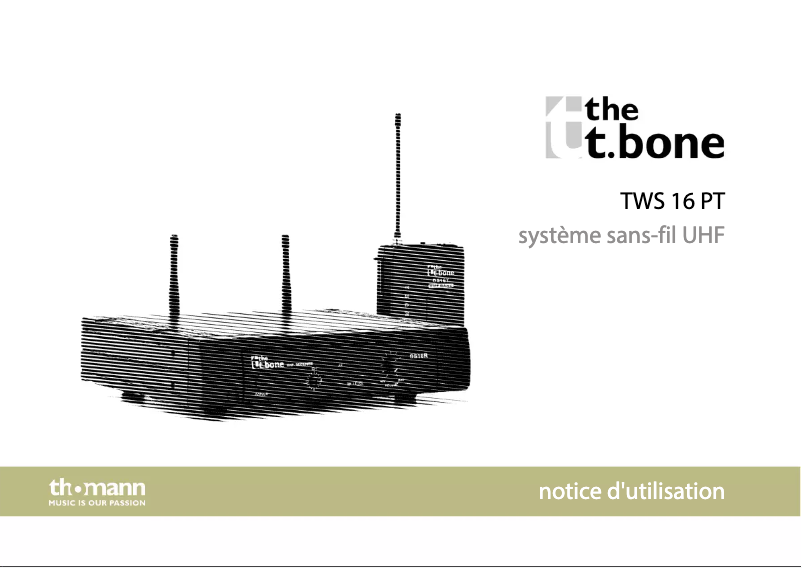 Page 1 de la notice Manuel utilisateur the t.bone TWS 16 PT