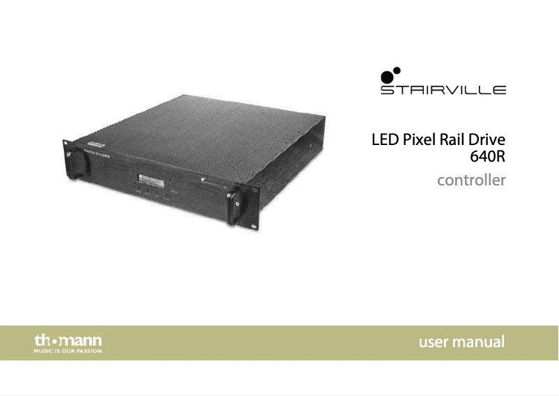 Page n°1 - Manuel utilisateur Stairville Pixel Rail Drive 640R