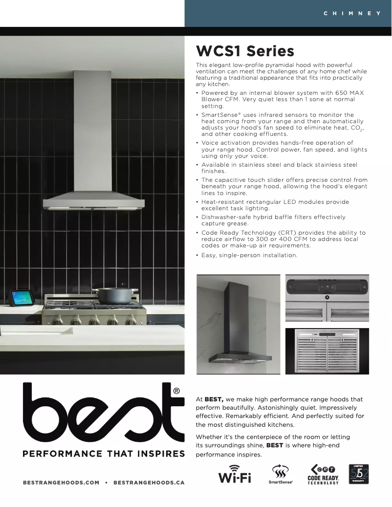 Page n°1 - Fiche technique Best WCS1366SS