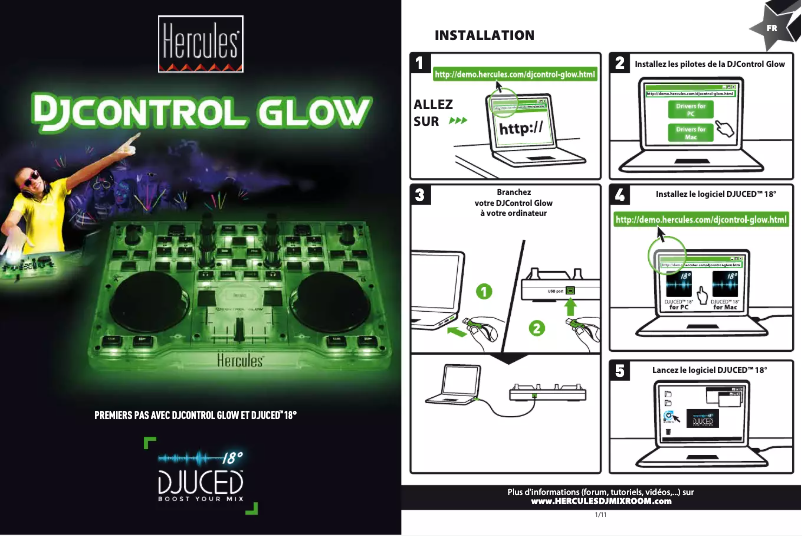 Image de la première page du manuel de l'appareil DjControl Glow