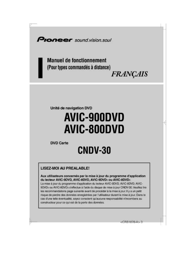 Page n°1 - Manuel utilisateur Pioneer CNDV-30
