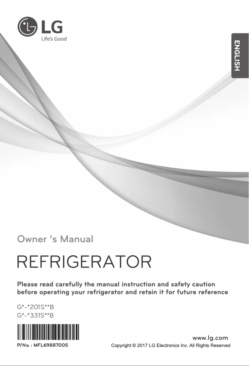 Page 1 de la notice Manuel utilisateur LG GN-Y331SQBB