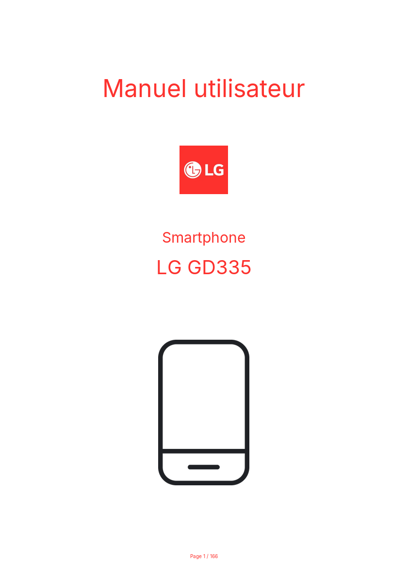 Page n°1 - Manuel utilisateur LG GD335