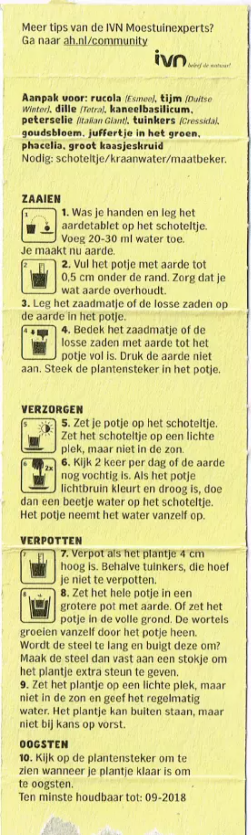 Page n°1 - Manuel utilisateur Albert Heijn Moestuintje Goudsbloem