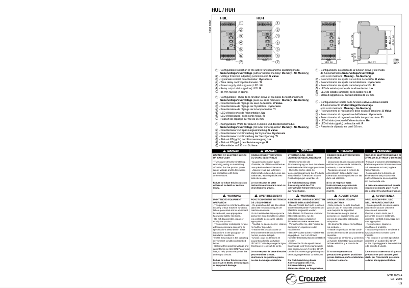 Image de la première page du manuel de l'appareil HUH