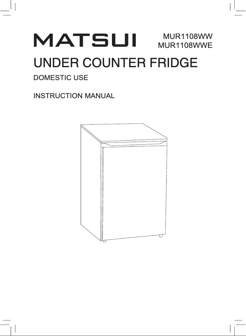 Page 1 de la notice Manuel utilisateur Matsui MUR1108WWE