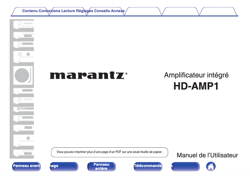 Página 1 del manual Manual de usuario Marantz HD-AMP1
