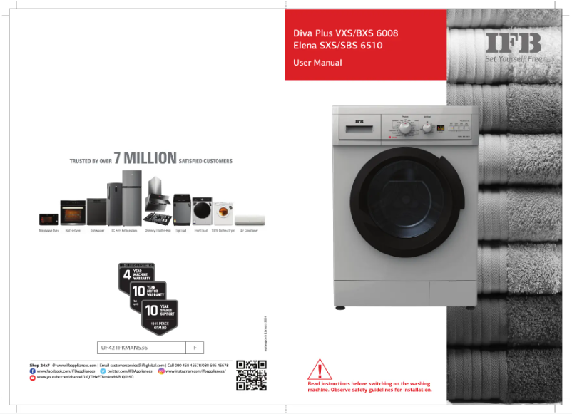 Page 1 de la notice Manuel utilisateur IFB Elena SBS 6510