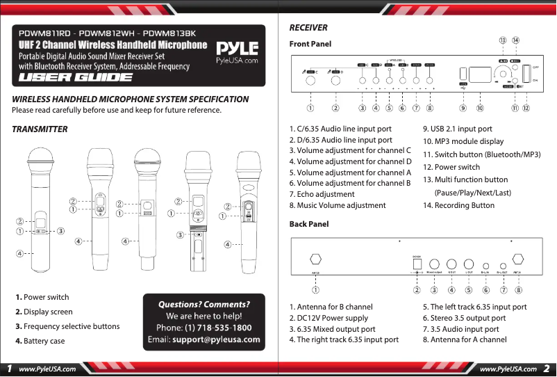 Image de la première page du manuel de l'appareil PDWM812WH