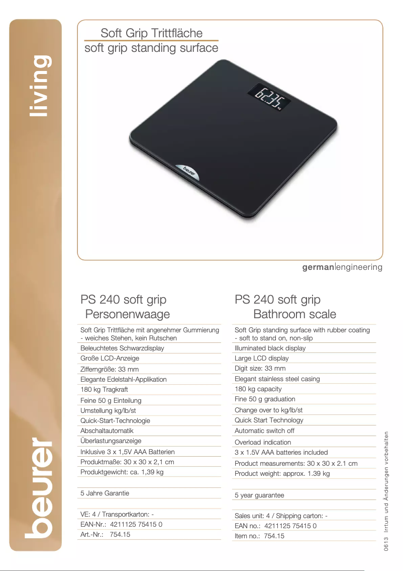 Imagen de la primera página del manual del dispositivo PS 240