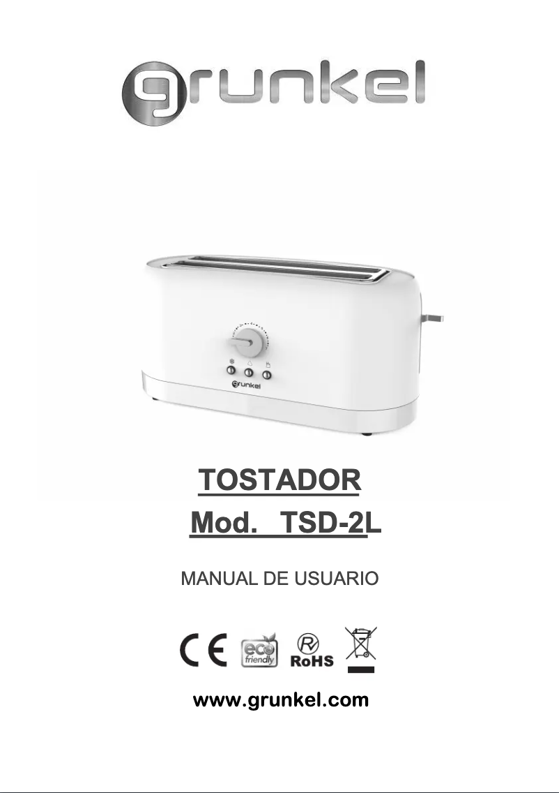 Página 1 del manual Manual de usuario Grunkel TSD-2L