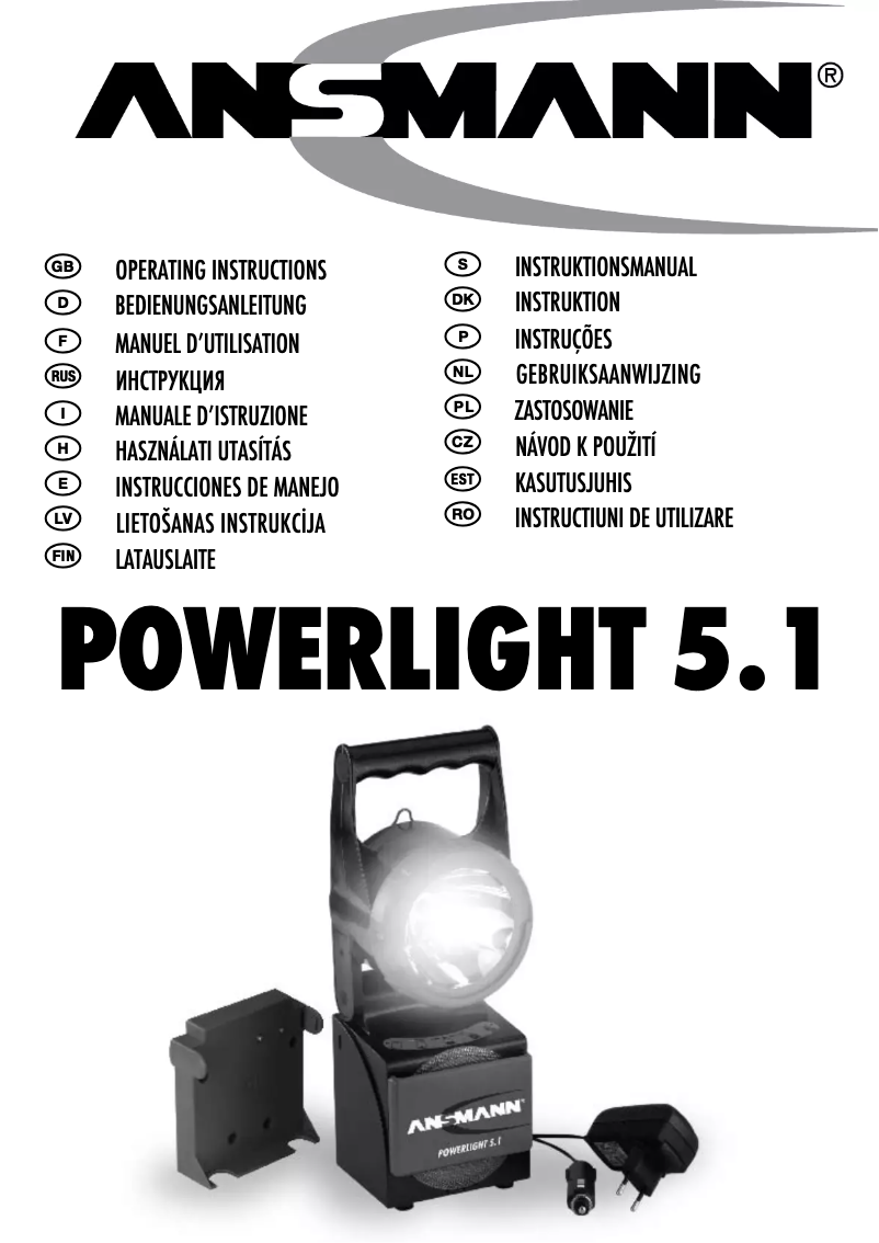 Page n°1 - Manuel utilisateur Ansmann Powerlight 5.1