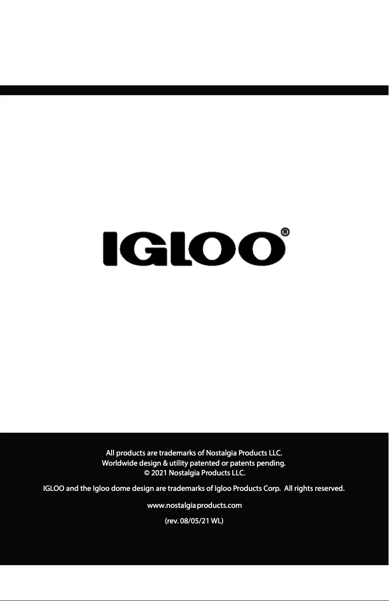 Page n°1 - Manuel utilisateur Igloo IGLICEB26BK