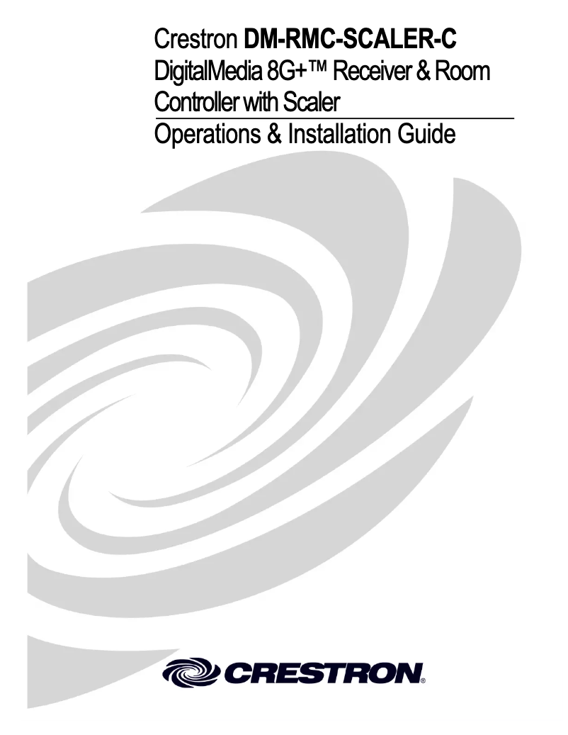 Page 1 de la notice Manuel utilisateur Crestron DM-RMC-SCALER-C