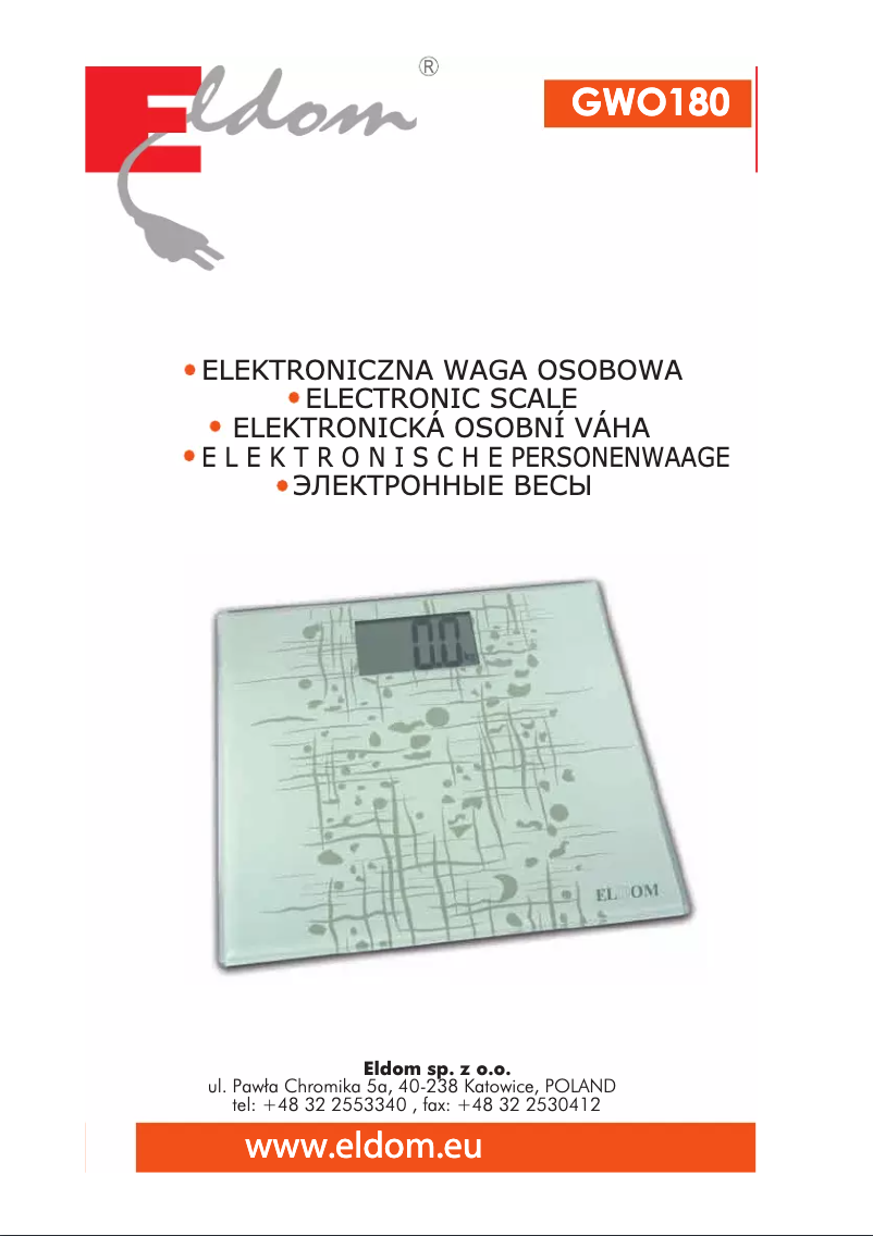 Page 1 de la notice Manuel utilisateur Eldom GWO180