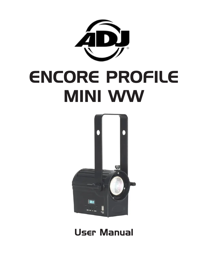 Image de la première page du manuel de l'appareil Encore Profile Mini WW