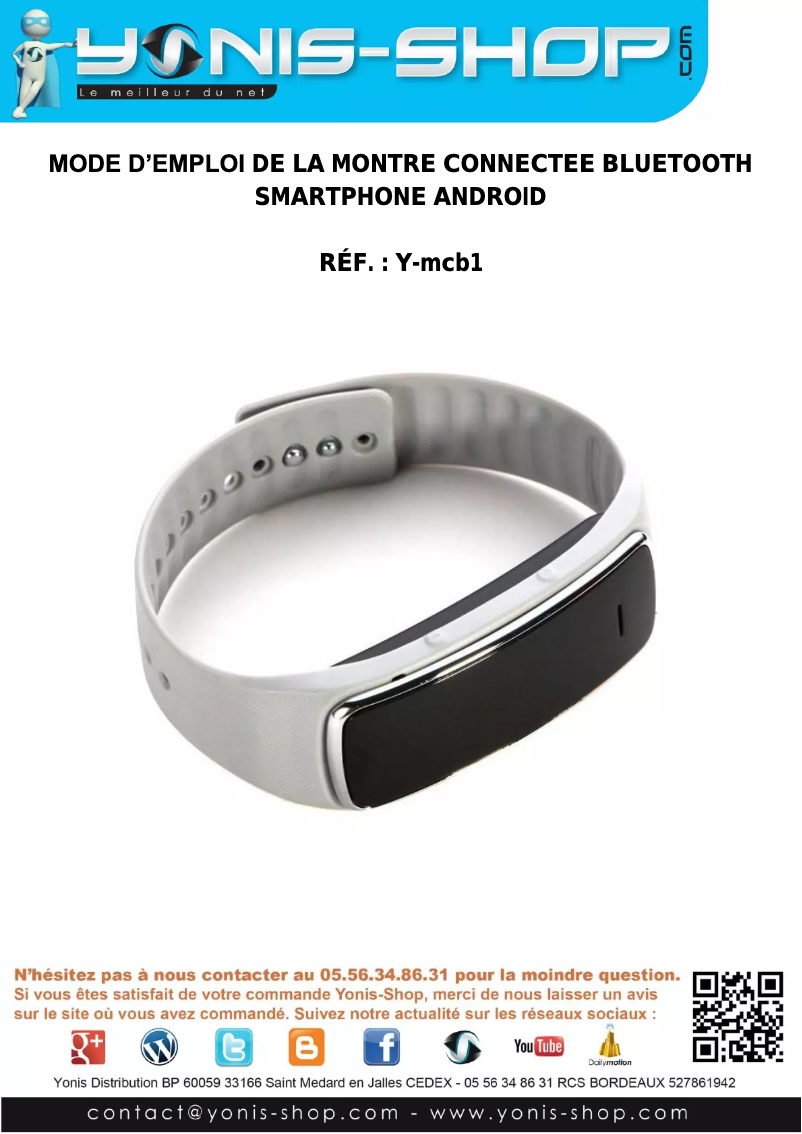 Page n°1 - Manuel utilisateur Yonis Y-MCB1