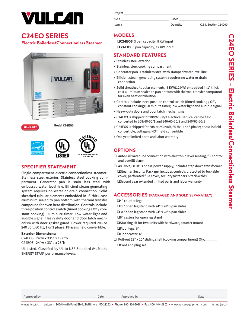 Image de la première page du manuel de l'appareil C24EO3