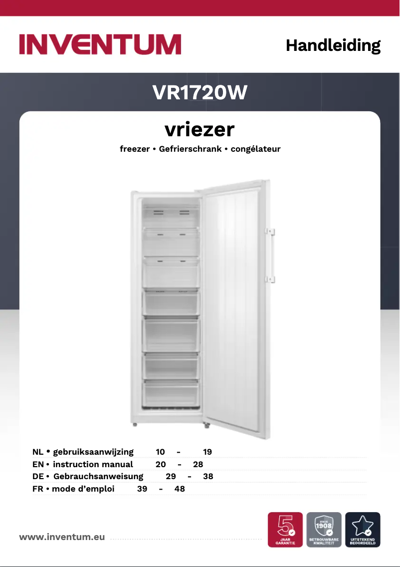 Page n°1 - Manuel utilisateur Inventum VR1720W