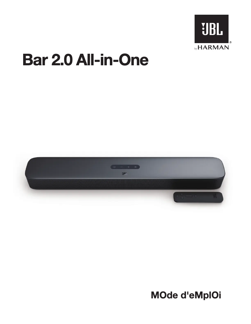 Page 1 de la notice Manuel utilisateur JBL Bar 2.0 All-in-One