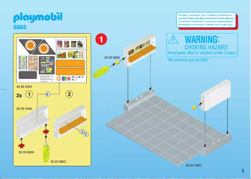 Page n°1 - Manuel utilisateur Playmobil 6865