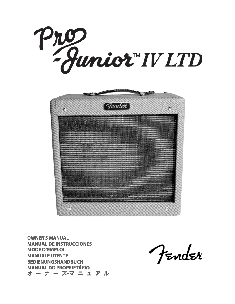 Página 1 del manual Manual de usuario Fender Pro Junior IV