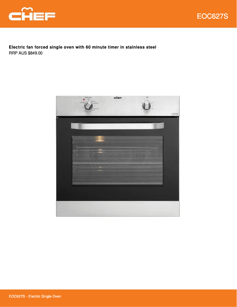 Page n°1 - Fiche technique Chef EOC627S