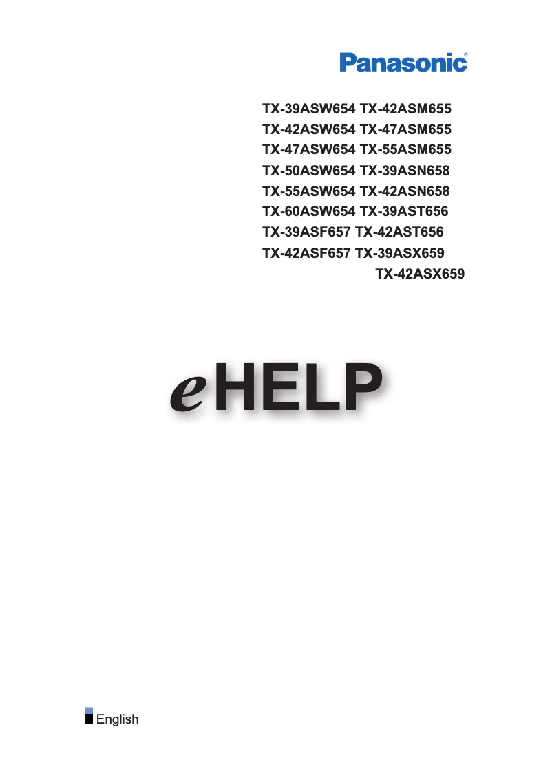 Página 1 del manual Manual de usuario Panasonic TX-39ASW654