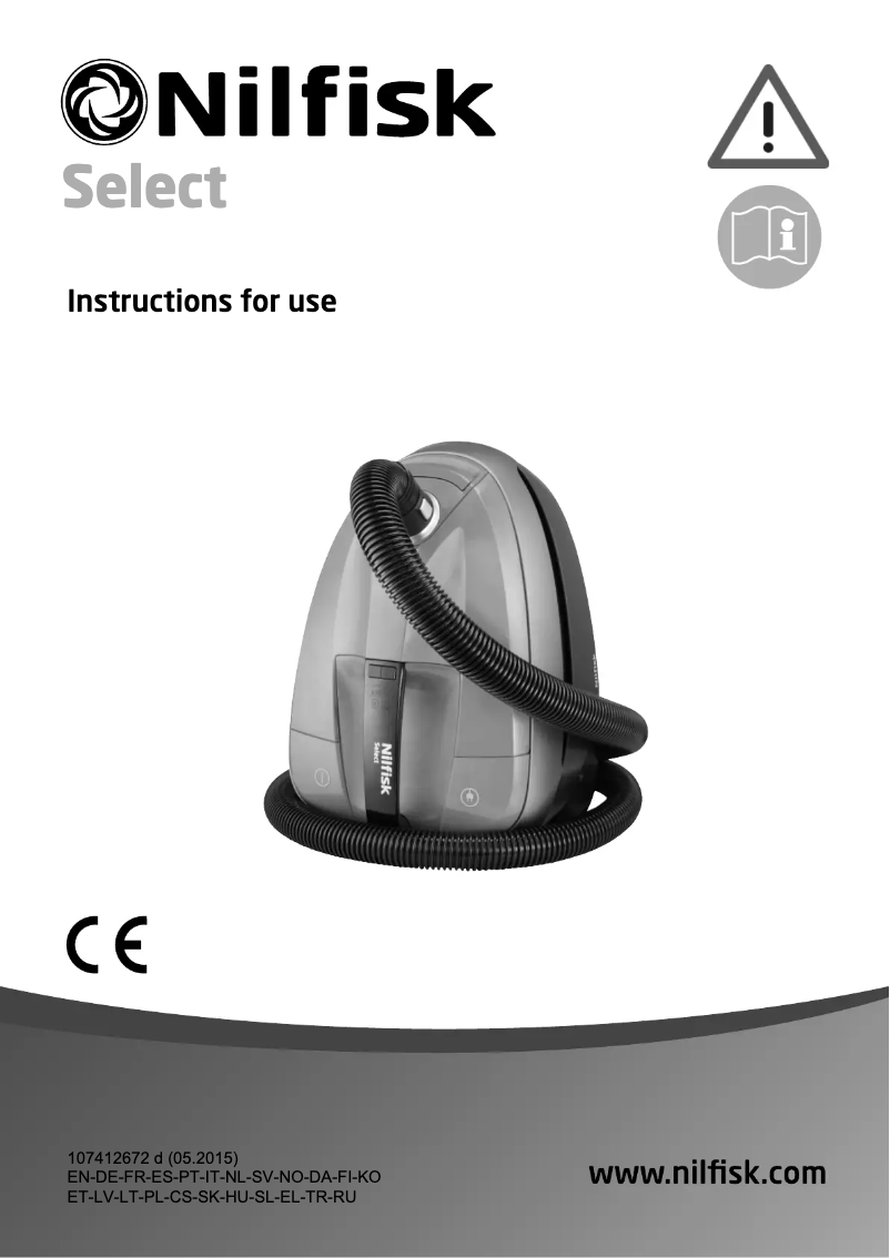 Page n°1 - Manuel utilisateur Nilfisk Select Classic