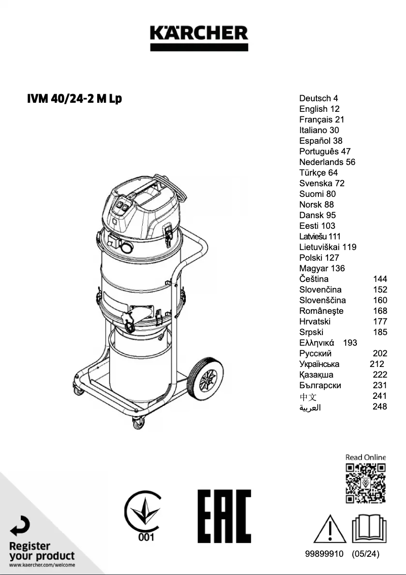 Image de la première page du manuel de l'appareil IVM 40/24-2 M Lp