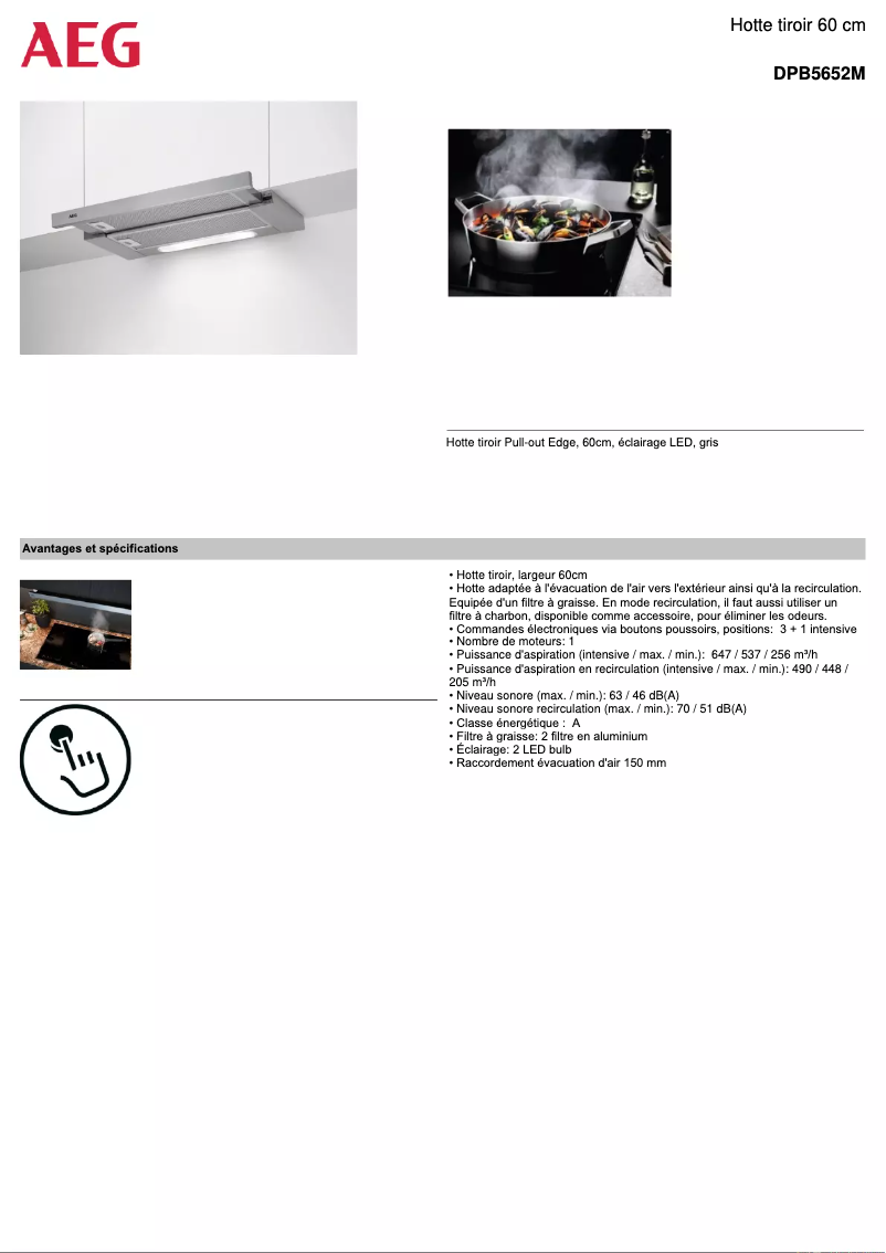 Imagen de la primera página del manual del dispositivo DPB5652M