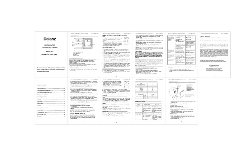 Page 1 de la notice Manuel utilisateur Galanz GL17BK