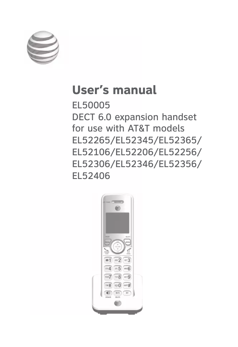 Página 1 del manual Manual de usuario AT&T EL50005