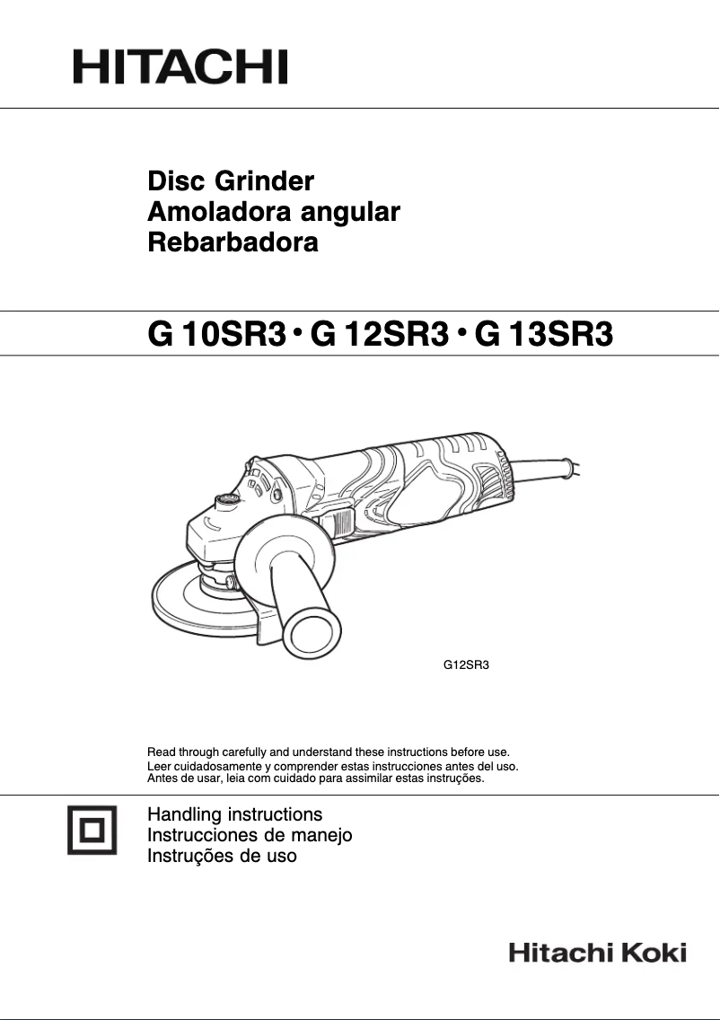 Page 1 de la notice Manuel utilisateur Hitachi G 12SR3