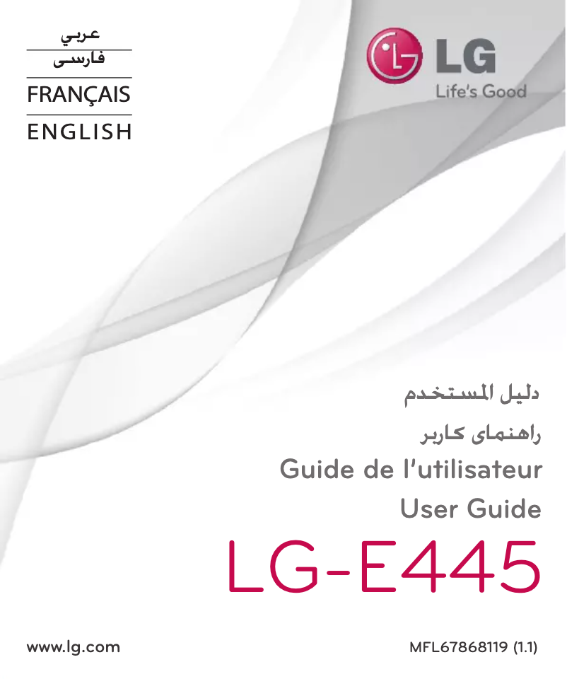 Image de la première page du manuel de l'appareil Optimus L4 Dual