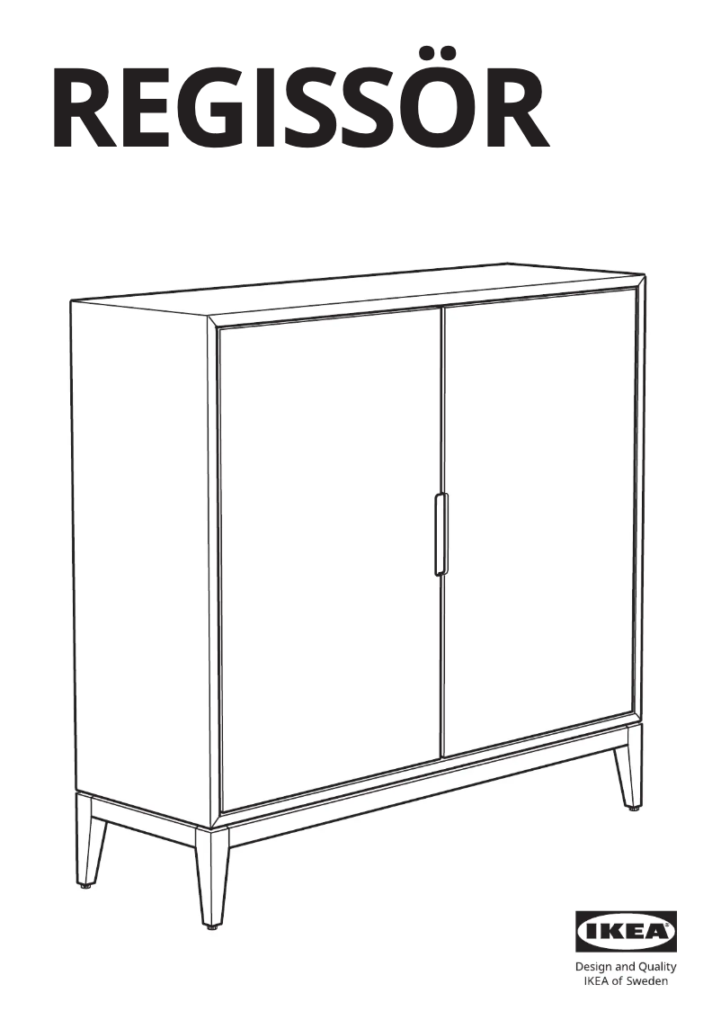 Image de la première page du manuel de l'appareil REGISSÖR 903.420.80