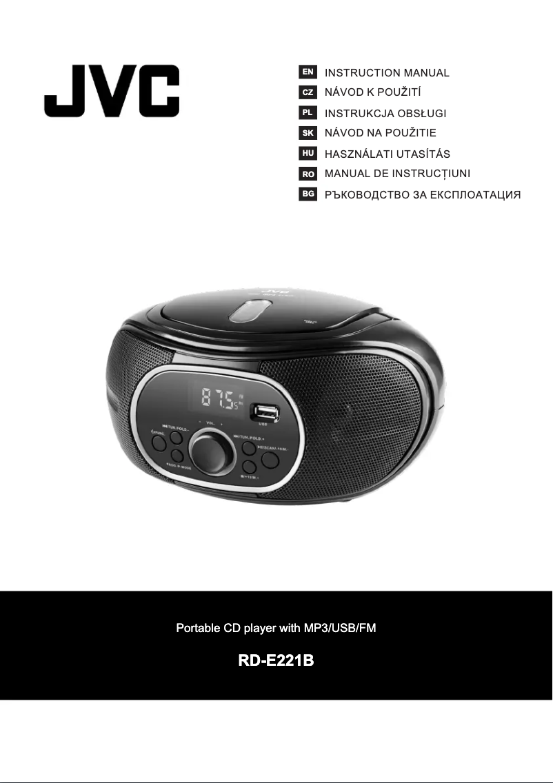 Page 1 de la notice Manuel utilisateur JVC RD-E221B