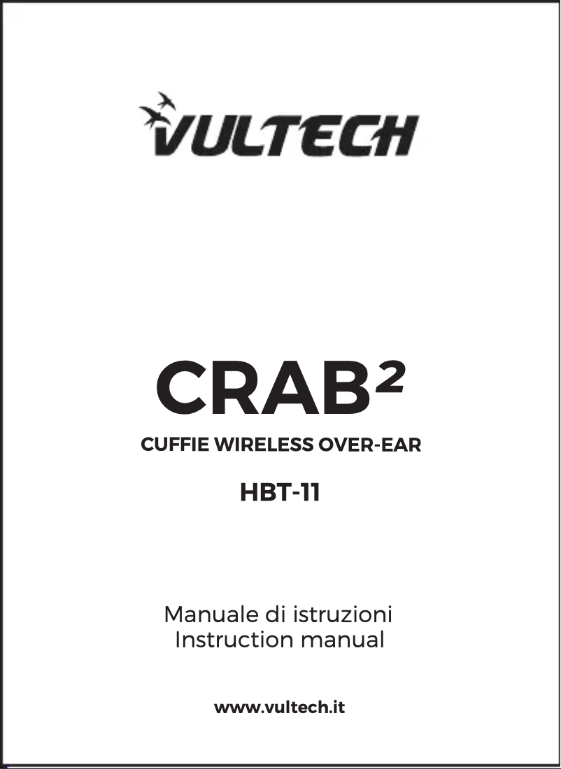 Page n°1 - Manuel utilisateur Vultech Crab 2 HBT-11