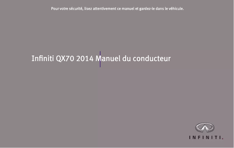 Página 1 del manual Manual de usuario Infiniti QX70 (2014)