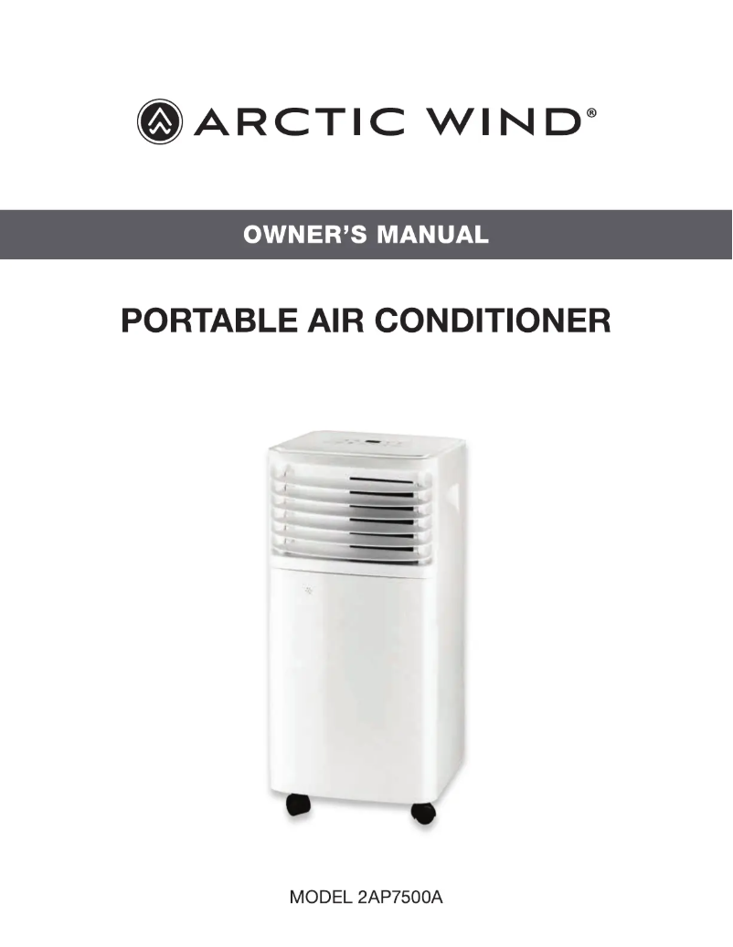 Page n°1 - Manuel utilisateur ARCTIC WIND 2AP7500A