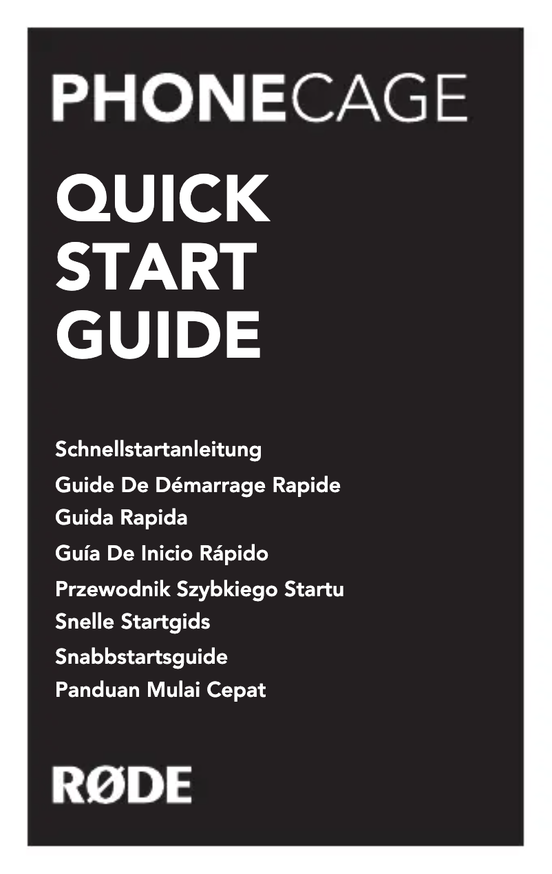 Page n°1 - Manuel utilisateur Røde Phone Cage