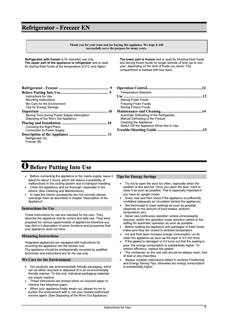 Image de la première page du manuel de l'appareil KIE 256 LA